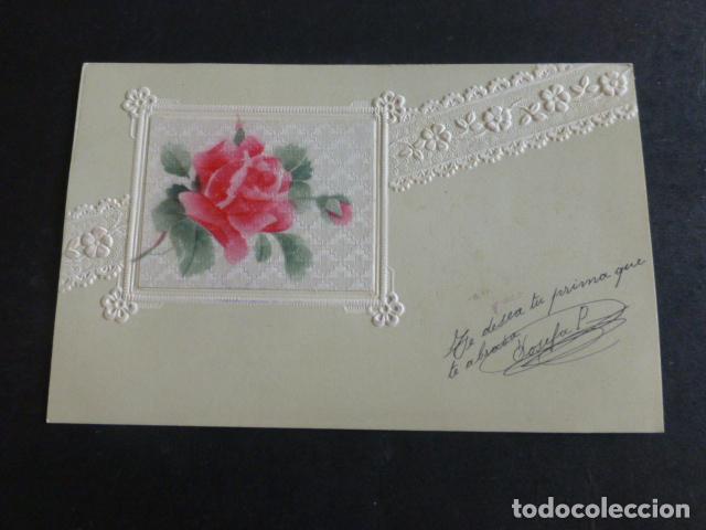 Postales: FLORES EN RELIEVE POSTAL - Foto 1