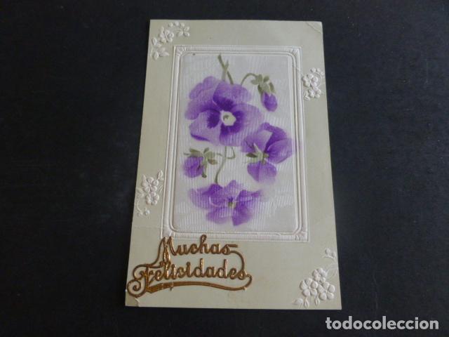 Postales: FLORES EN RELIEVE POSTAL - Foto 1