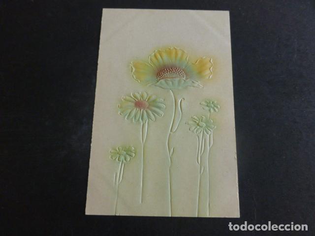 Postales: FLORES EN RELIEVE POSTAL - Foto 1