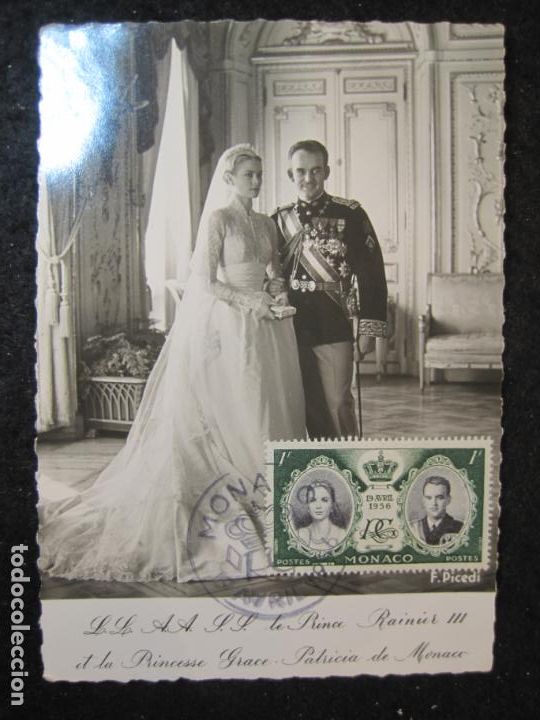 Cartes Postales: PRINCE RAINIER III & PRINCESSE GRACE PATRICIA DE MONACO-POSTAL ANTIGUA-VER FOTOS-(88.830)