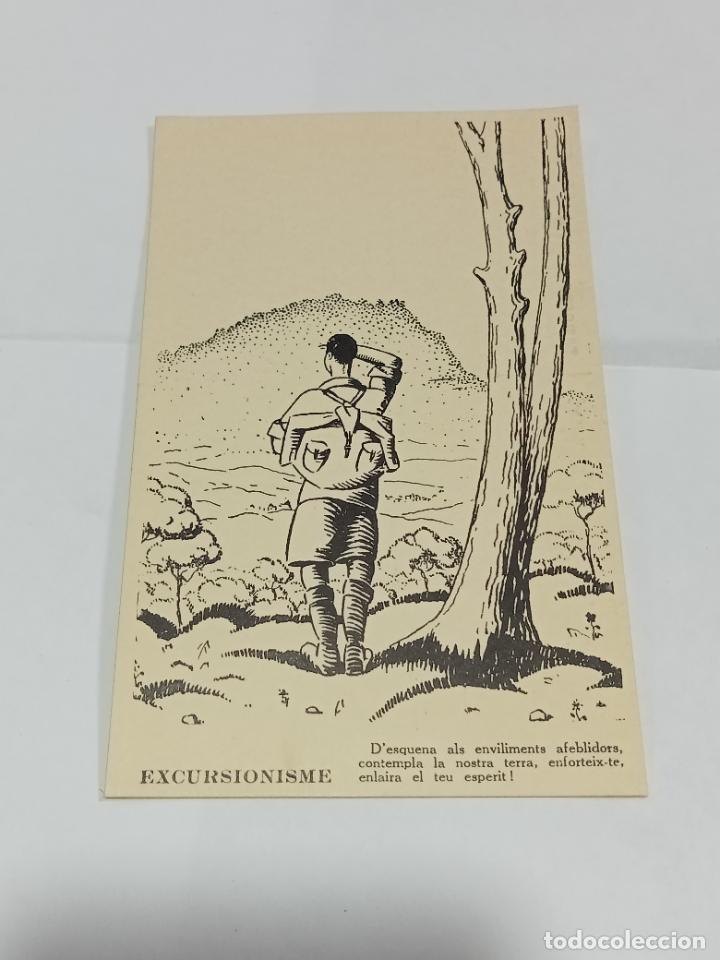 Cartes Postales: TARJETA POSTAL. EXCURSIONISMO. EXCURSIONISTA CONTEMPLANDO LAS MONTA&Ntilde;AS