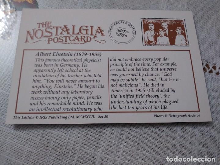 Postales: Postal de Albert EINSTEIN - THE NOSTALGIA POSTCARD - Foto 2