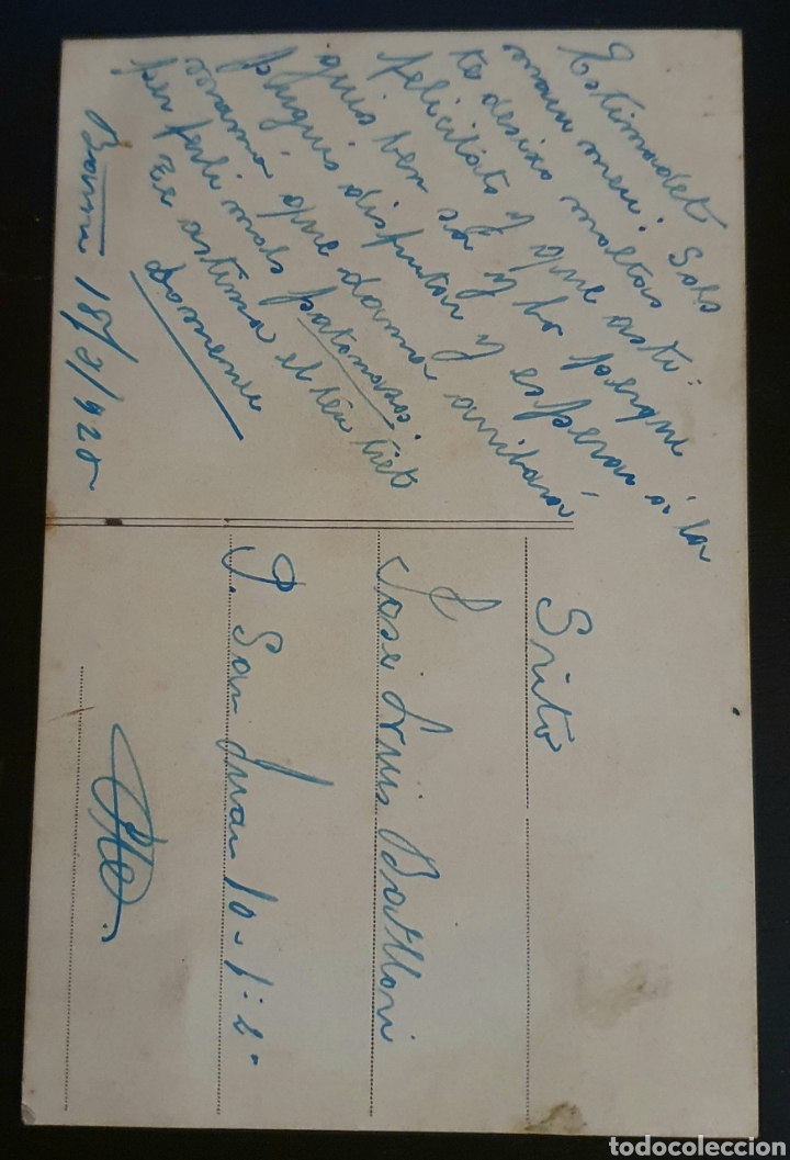 Postales: POSTAL TROQUELADA: TOMANDO CAF&Eacute;. circulada en 1926 - Foto 2