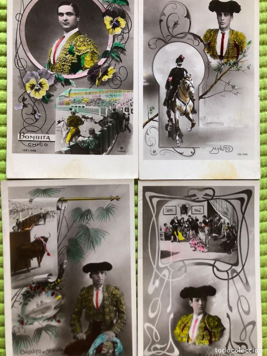 Postales: 4 postales de toreros de la misma colecci&oacute;n - Foto 1