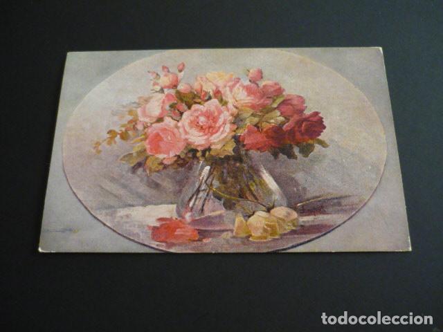 Postales: JARRON CON ROSAS POSTAL - Foto 1