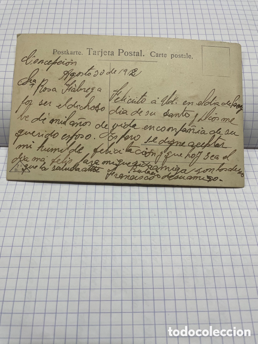 Postales: Carte postale 1912 circulada - Foto 2
