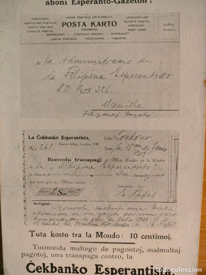Postales: ESPERANTO-POSTAL ANTIGUA-(104.048) - Foto 2