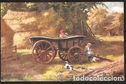 Postales: POSTAL A&Ntilde;O 1940 - VIDA EN LA GRANJA - Foto 1