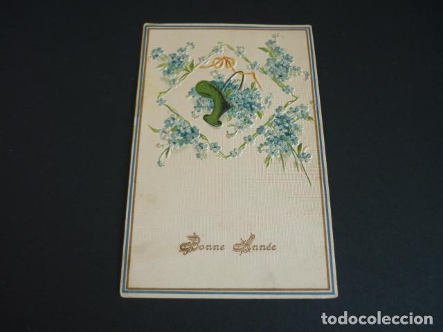 Postales: FLORES EN RELIEVE POSTAL - Foto 1