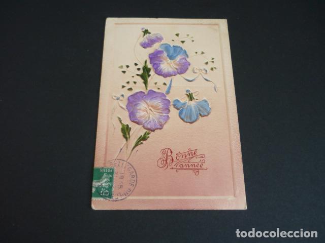 Postales: FLORES EN RELIEVE POSTAL - Foto 1