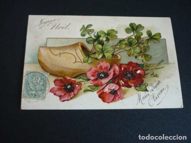 Postales: ZUECO Y FLORES POSTAL - Foto 1
