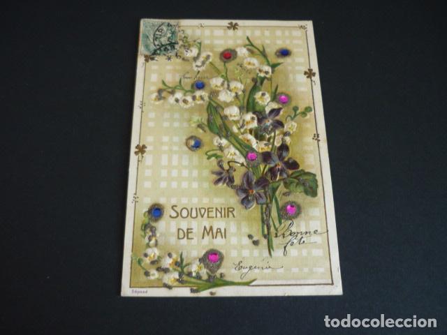 Postales: FLORES EN RELIEVE POSTAL - Foto 1