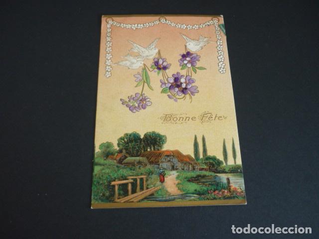 Postales: FLORES EN RELIEVE POSTAL - Foto 1