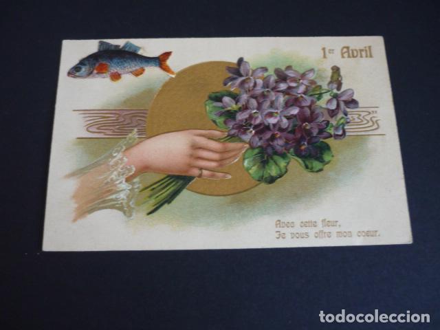Postales: FLORES EN RELIEVE POSTAL - Foto 1