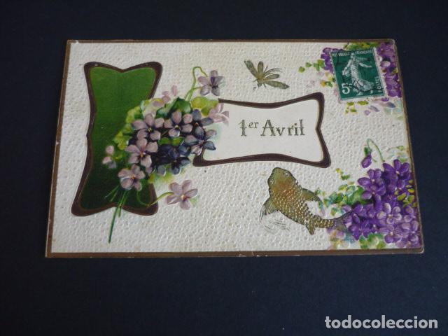 Postales: FLORES EN RELIEVE POSTAL - Foto 1