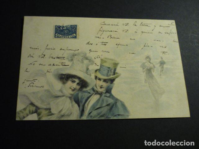 Postales: PAREJA ELEGANTE VIENNE POSTAL - Foto 1