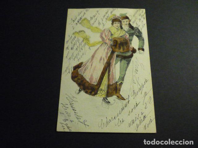 Postales: PAREJA ELEGANTE VIENNE POSTAL - Foto 1