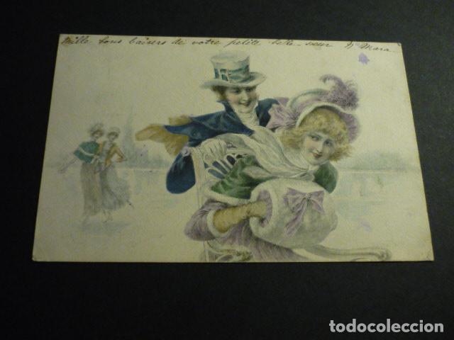 Postales: PAREJA ELEGANTE VIENNE POSTAL - Foto 1