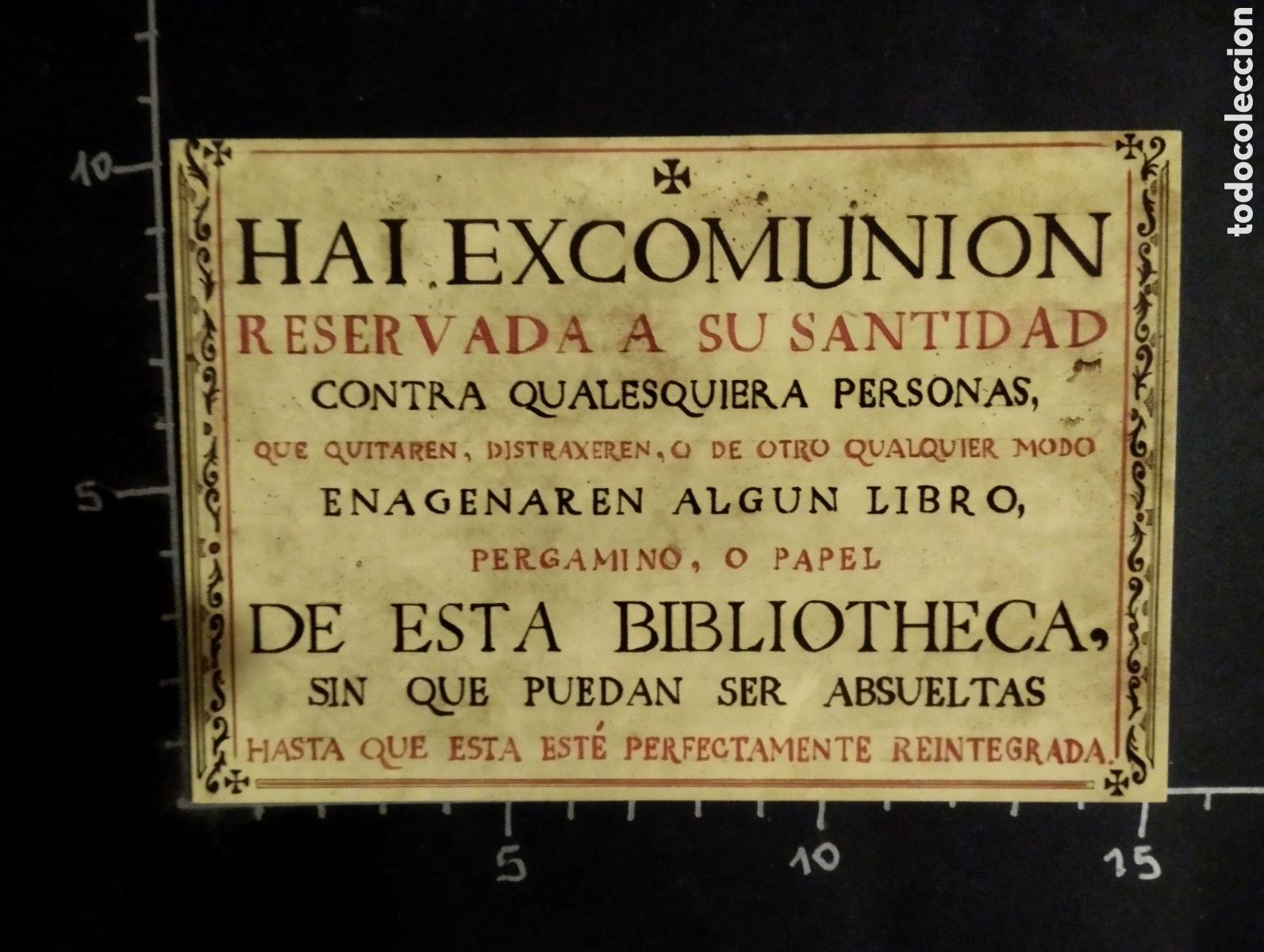 Postcards: POSTAL. ESPECIAL - C&Eacute;DULA DE EXCOMUNI&Oacute;N. BIBLIOTECA UNIVERSITARIA DE SALAMANCA. 1981