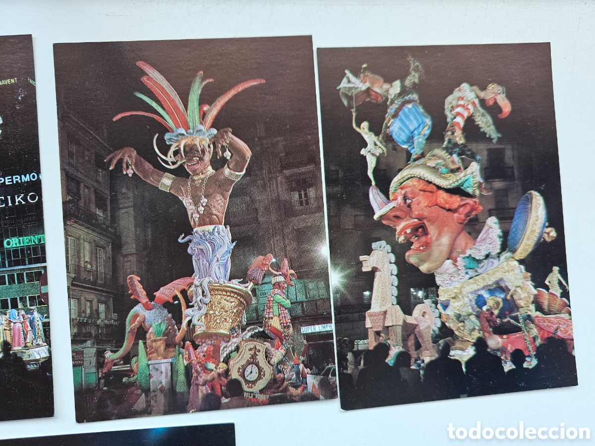 Postales: 6 postales de las Fallas de 1976, Valencia - Foto 3