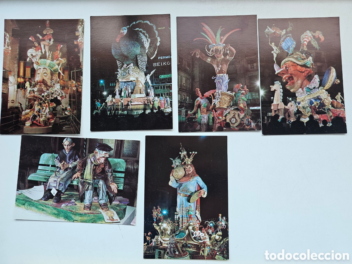 Postales: 6 postales de las Fallas de 1976, Valencia - Foto 1