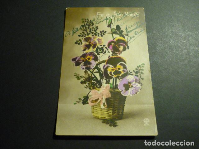 Postales: CESTA CON FLORES POSTAL - Foto 1