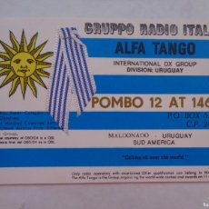 Postales: POSTAL DE RADIOAFICIONADO DE URUGUAY . CON BANDERITA Y SELLO