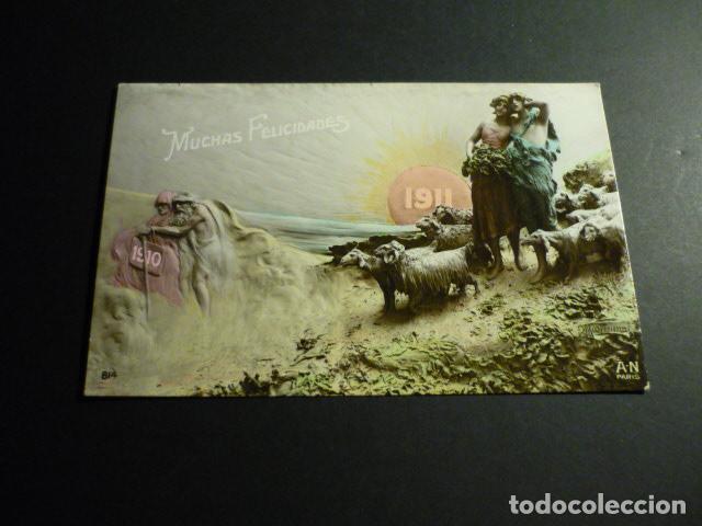 Postales: A&Ntilde;O NUEVO 1911 POSTAL - Foto 1