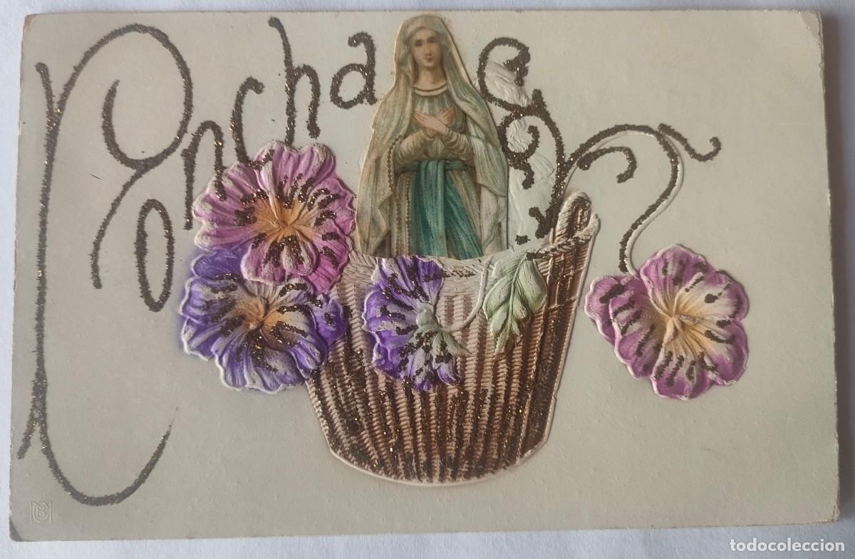 Postales: POSTAL CON RELIEVE CIRCULADA - Foto 1