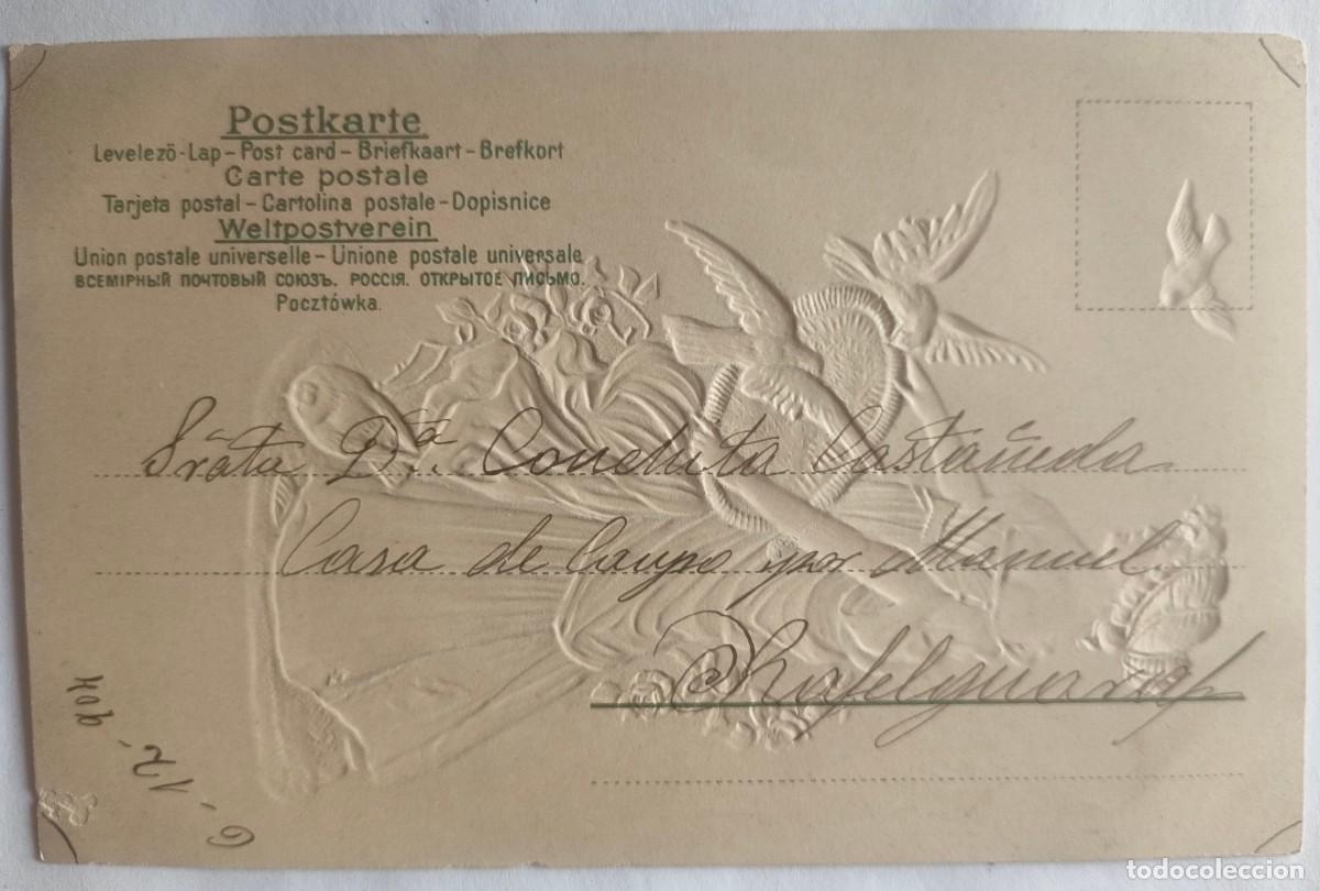 Postales: POSTAL CON RELIEVE CIRCULADA - Foto 2