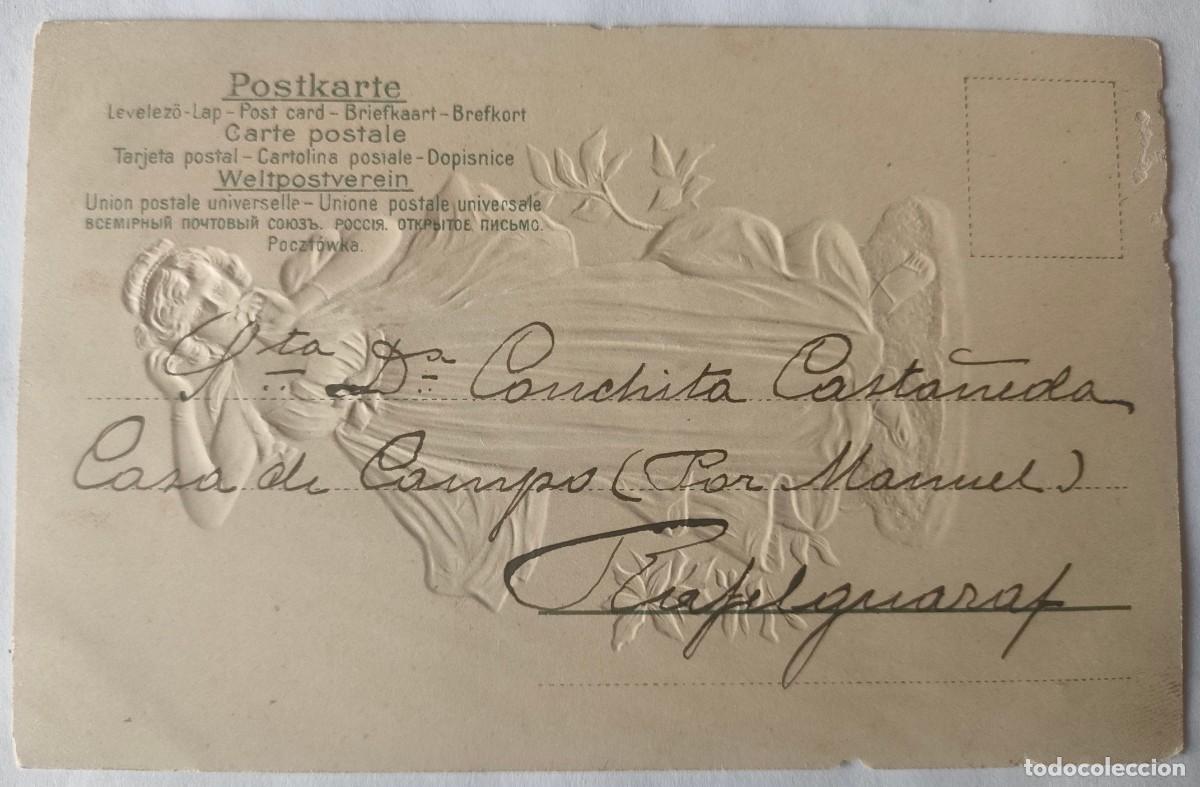 Postales: POSTAL CON RELIEVE CIRCULADA - Foto 2