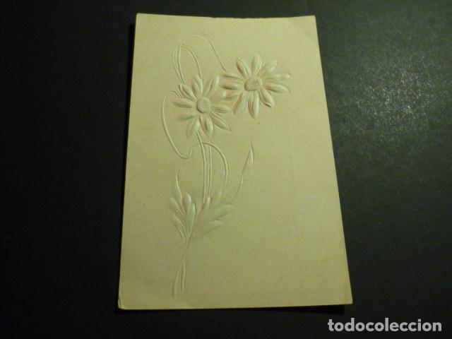 Postales: FLORES EN RELIEVE POSTAL - Foto 1