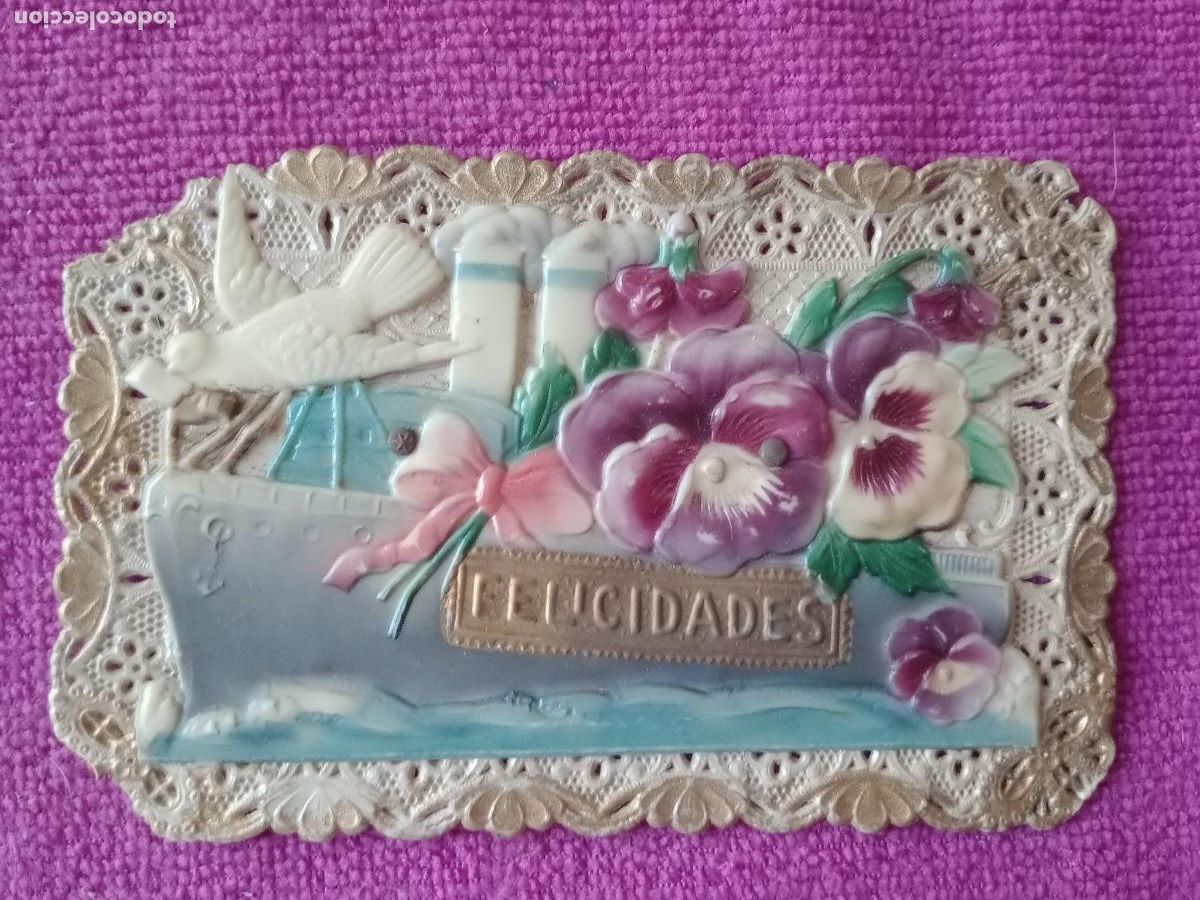 Postales: Postal de celuloide. Relieves - Foto 1
