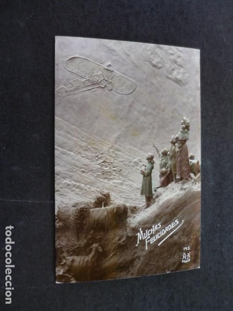 Postales: CAMPESINOS OBSERVANDO AVION POSTAL - Foto 1