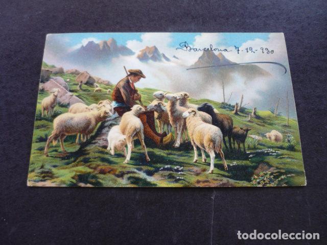 Postales: PASTOR CON REBA&Ntilde;O POSTAL - Foto 1