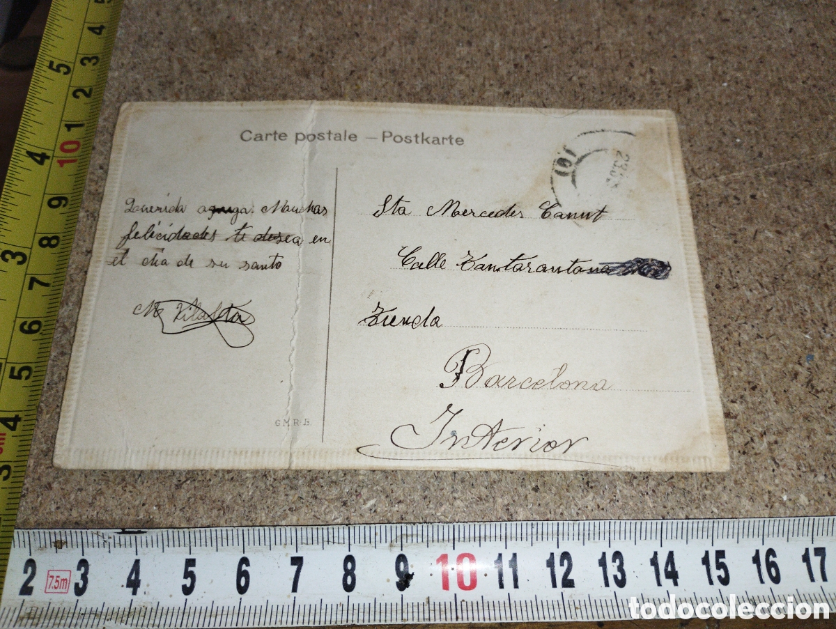 Postales: Postal de los a&ntilde;os 20 doblada - Foto 2