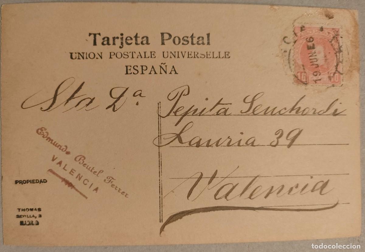 Postales: REYES DE ESPA&Ntilde;A CIRCULADA Y COLOREADA - Foto 2