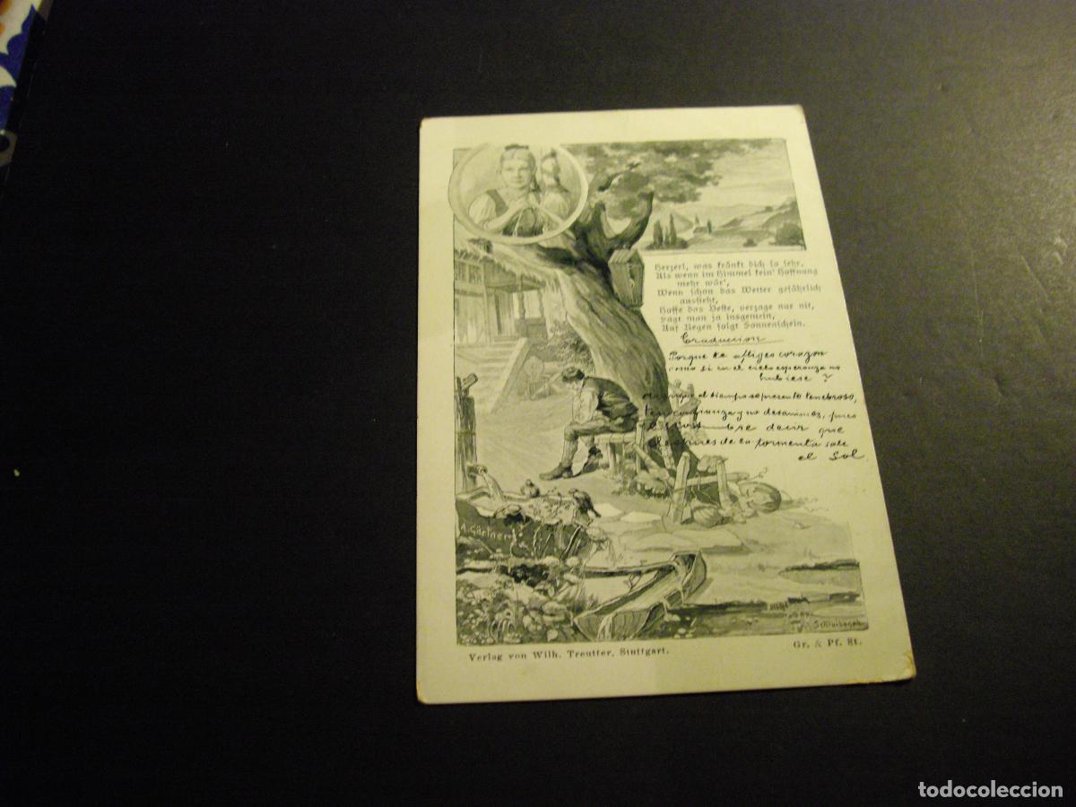 Postales: HILANDERA ESCENA CAMPESINA POSTAL - Foto 1