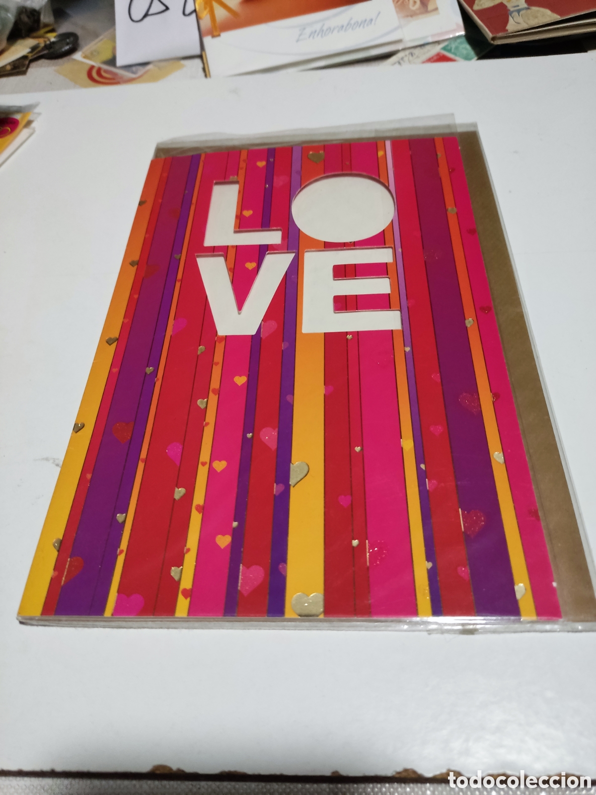 Postales: Postal con sobre LOVE - Foto 1