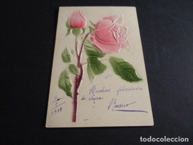 Postales: ROSAS EN RELIEVE POSTAL - Foto 1