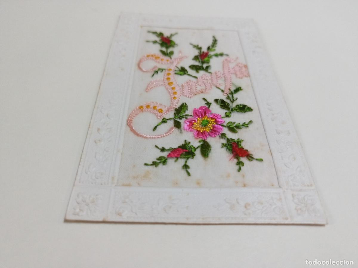 Postales: POSTAL JOSEFA - BORDADA Y CON RELIEVES - Foto 1