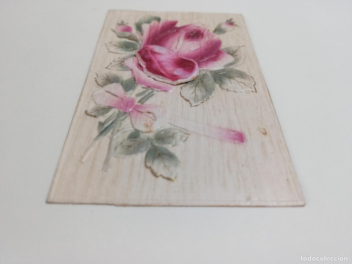 Postales: POSTAL FLOR - CON RELIEVES - Foto 1