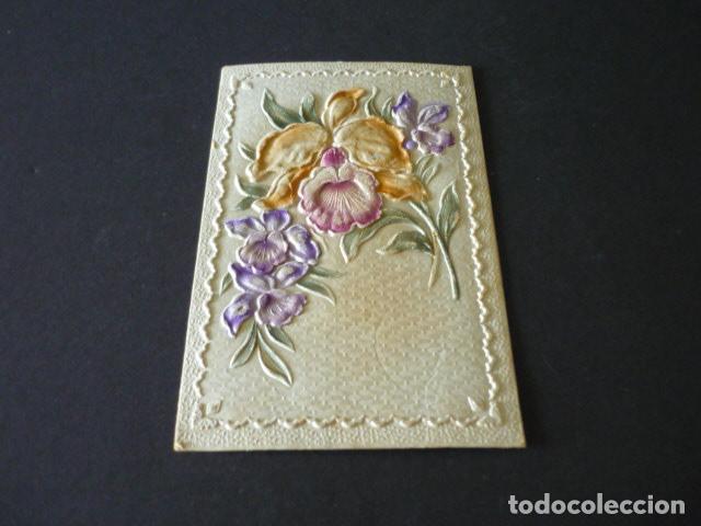 Postales: FLORES EN RELIEVE POSTAL - Foto 1