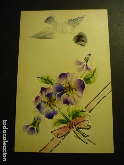 Postales: PALOMA Y FLORES POSTAL - Foto 1