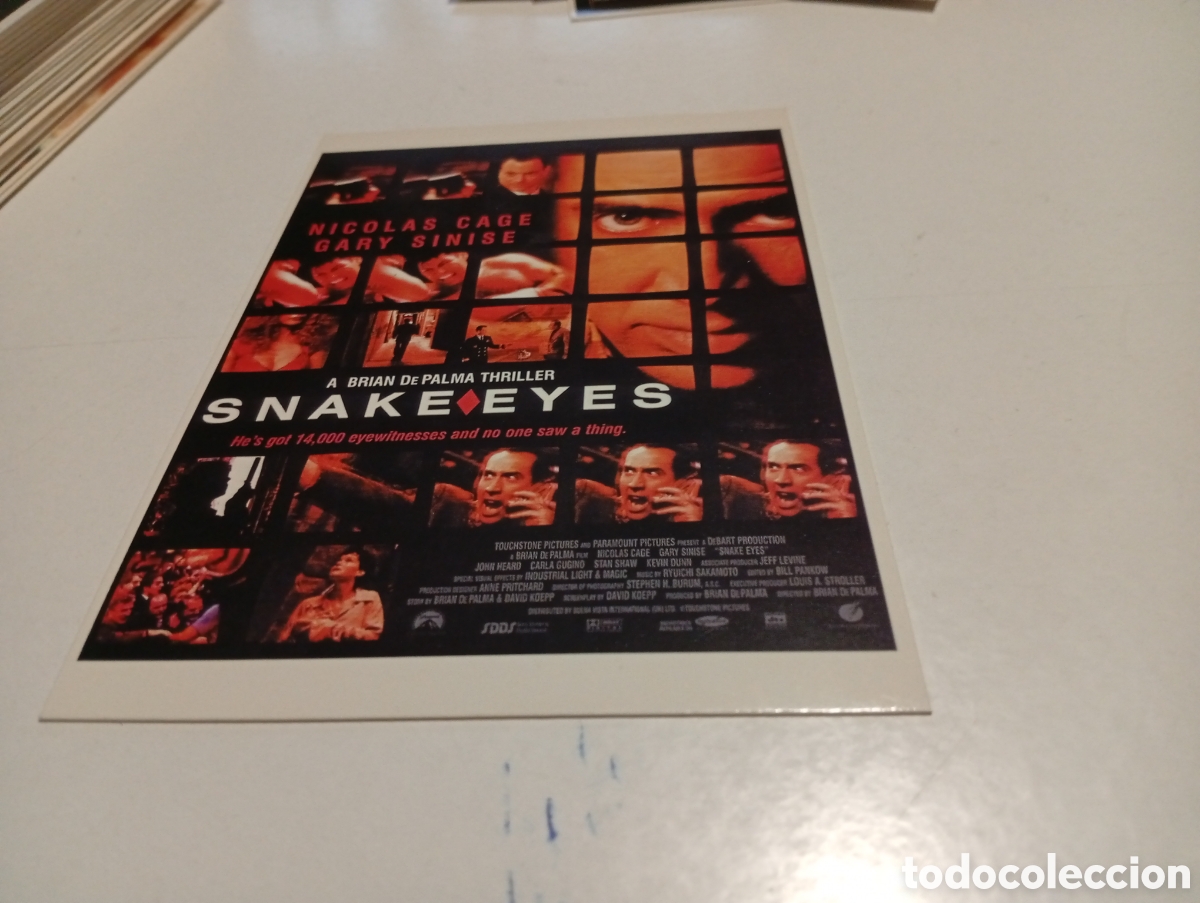 Postales: Postal Cine Snake eyes - Foto 1