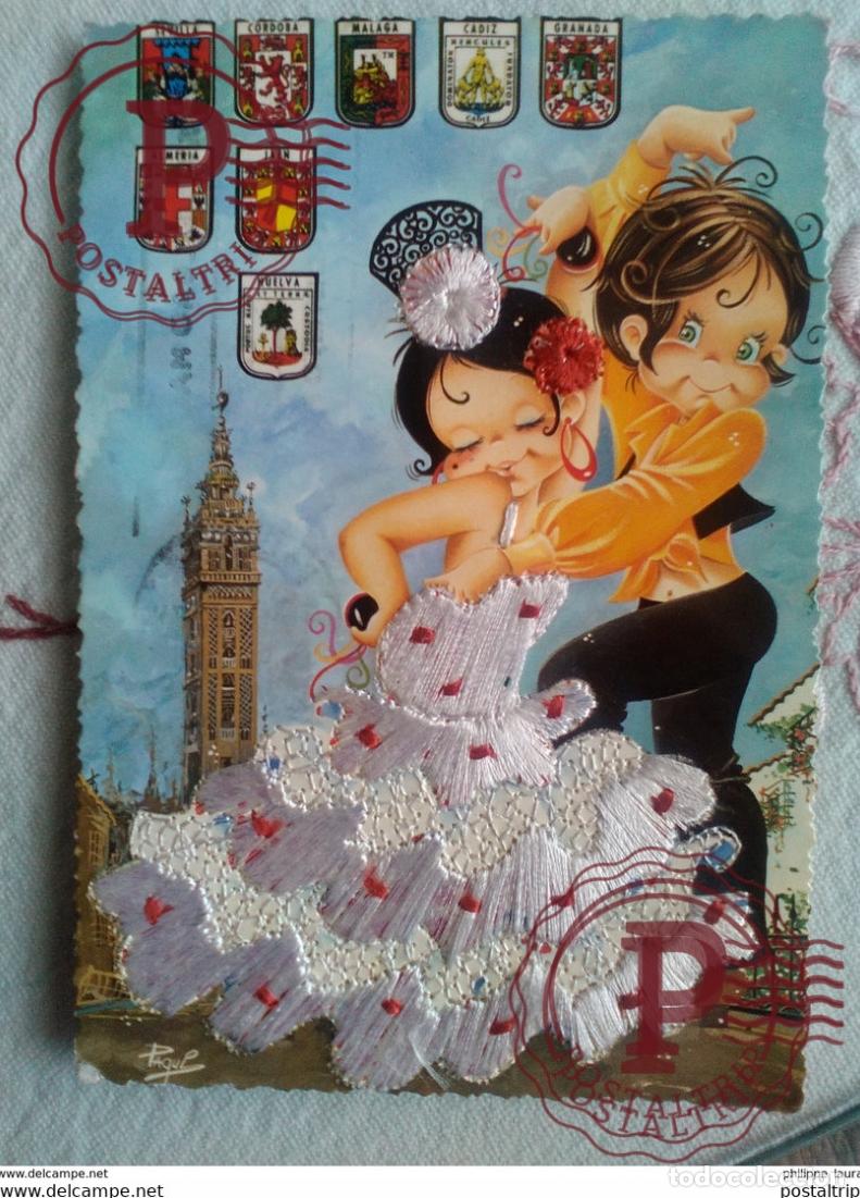 Postales: POSTAL BORDADA ANDALUCIA - Foto 1