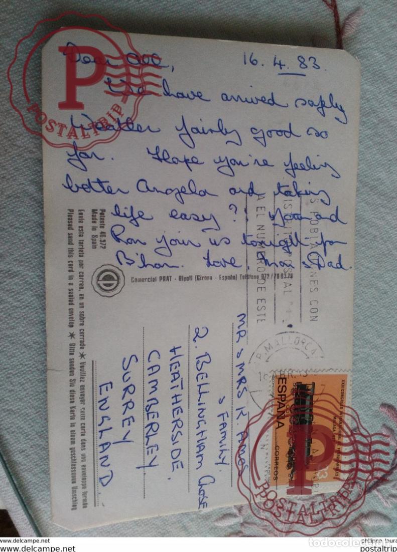 Postales: POSTAL BORDADA NI&Ntilde;OS. CONSTANZA - Foto 2