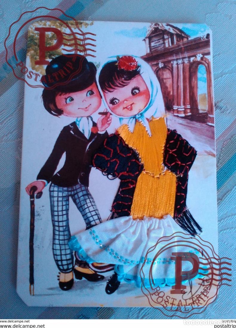 Postales: POSTAL BORDADA MADRID - Foto 1