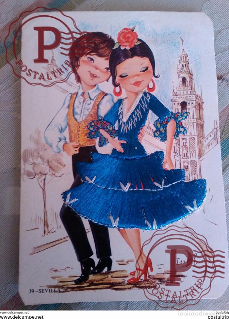 Postales: POSTAL BORDADA SEVILLA - Foto 1