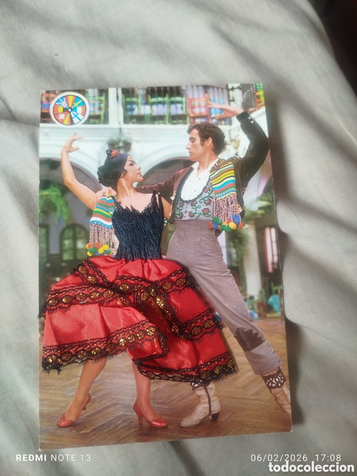 Postales: Postal traje bordado - Foto 1